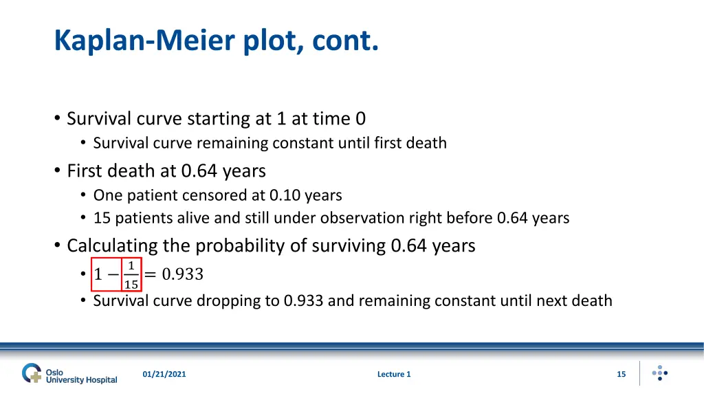 kaplan meier plot cont 1