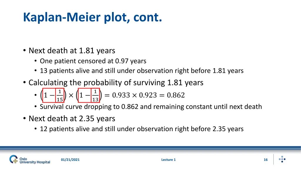 kaplan meier plot cont 2