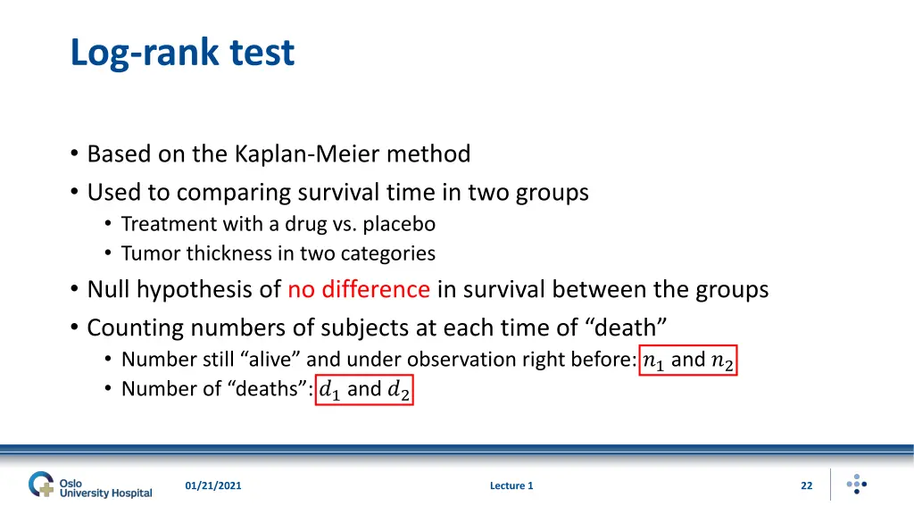 log rank test