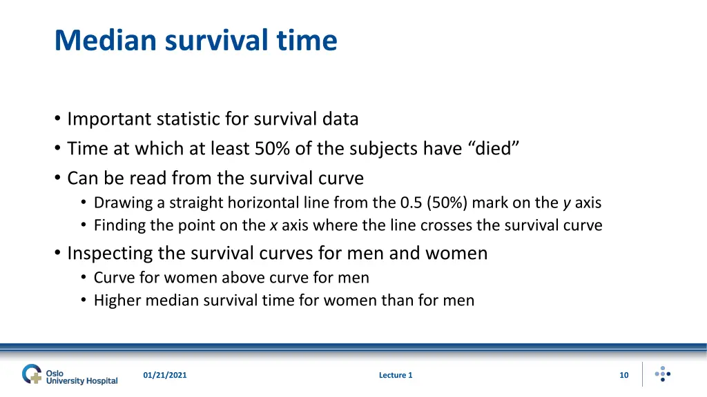 median survival time