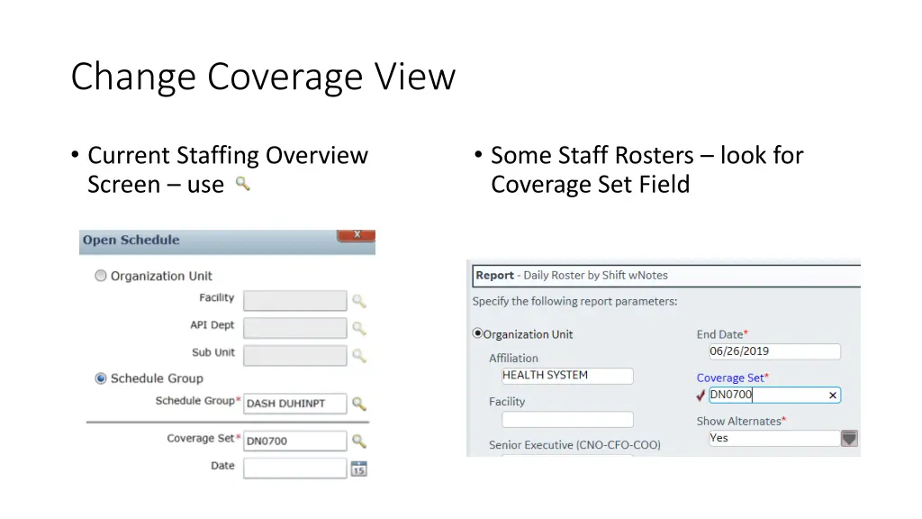 change coverage view