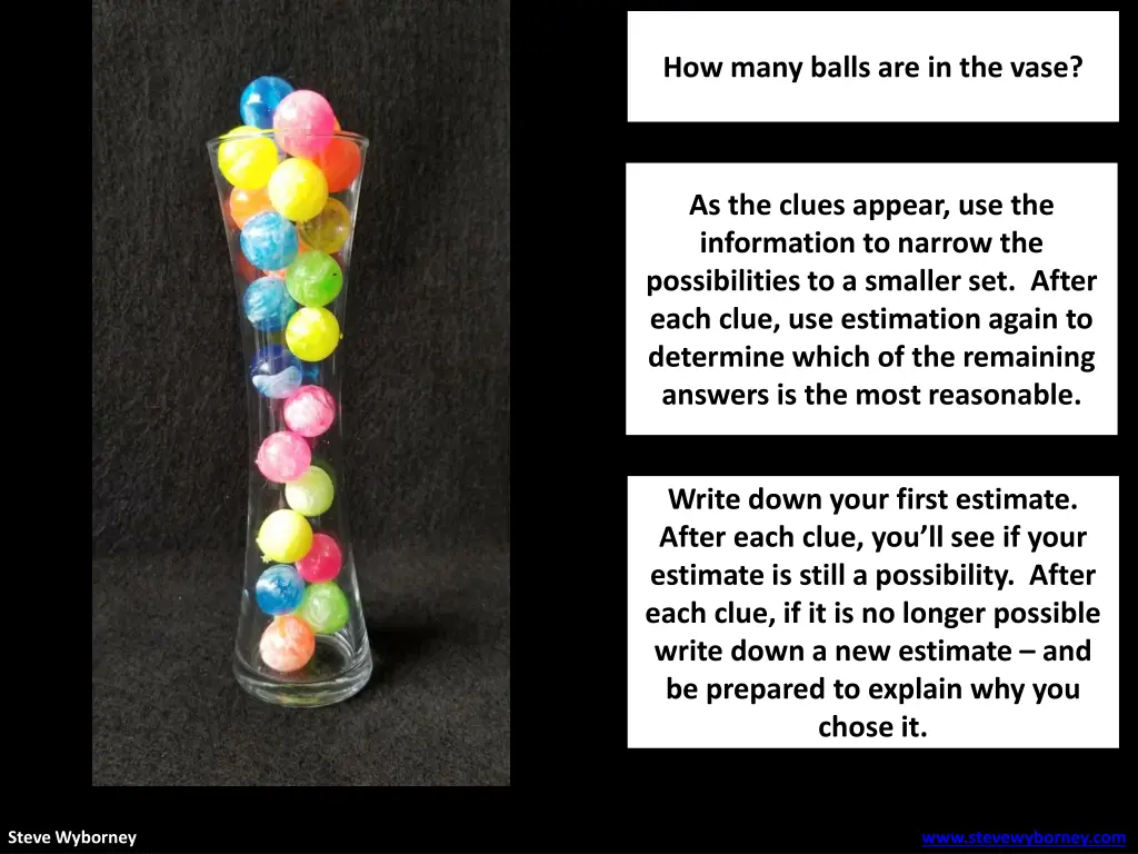 how many balls are in the vase