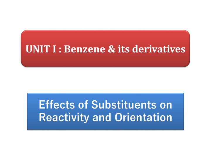 unit i benzene its derivatives