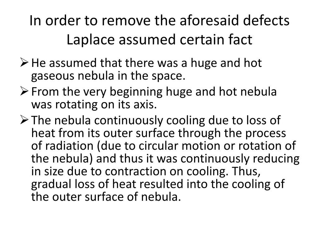 in order to remove the aforesaid defects laplace