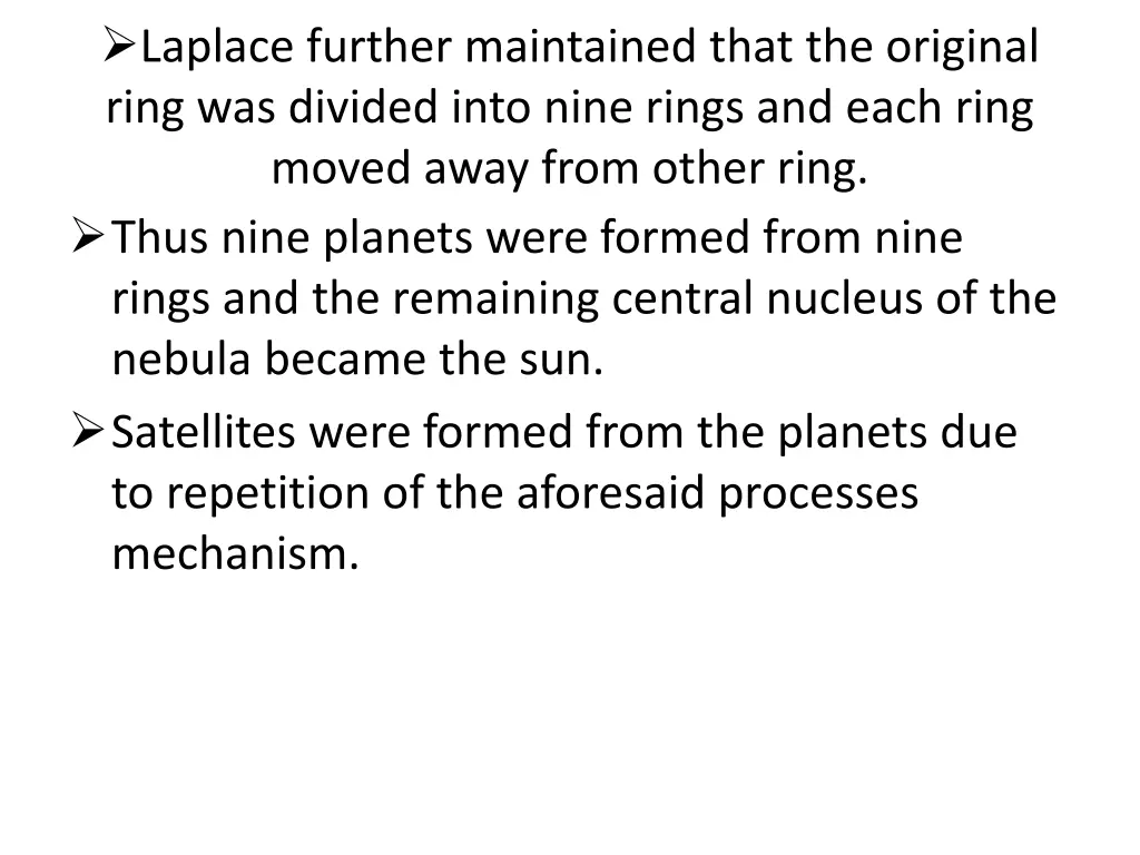 laplace further maintained that the original ring