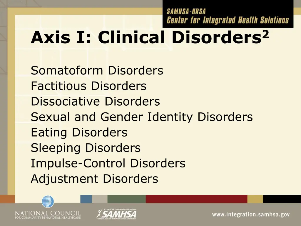 axis i clinical disorders 2