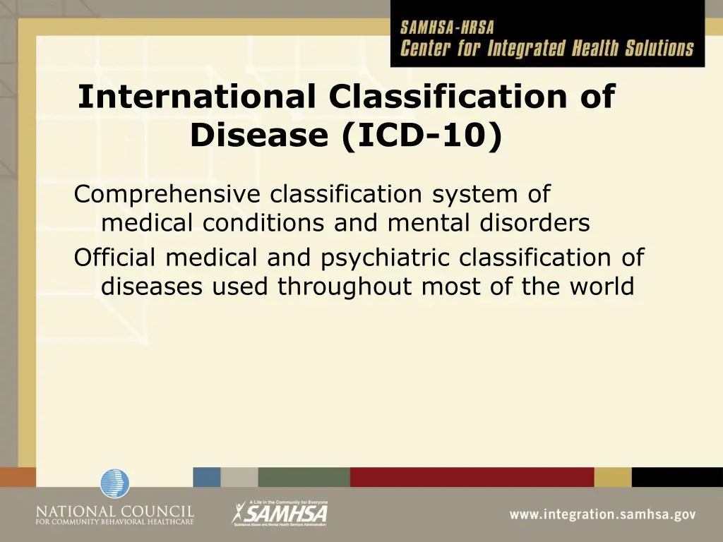 international classification of disease icd 10