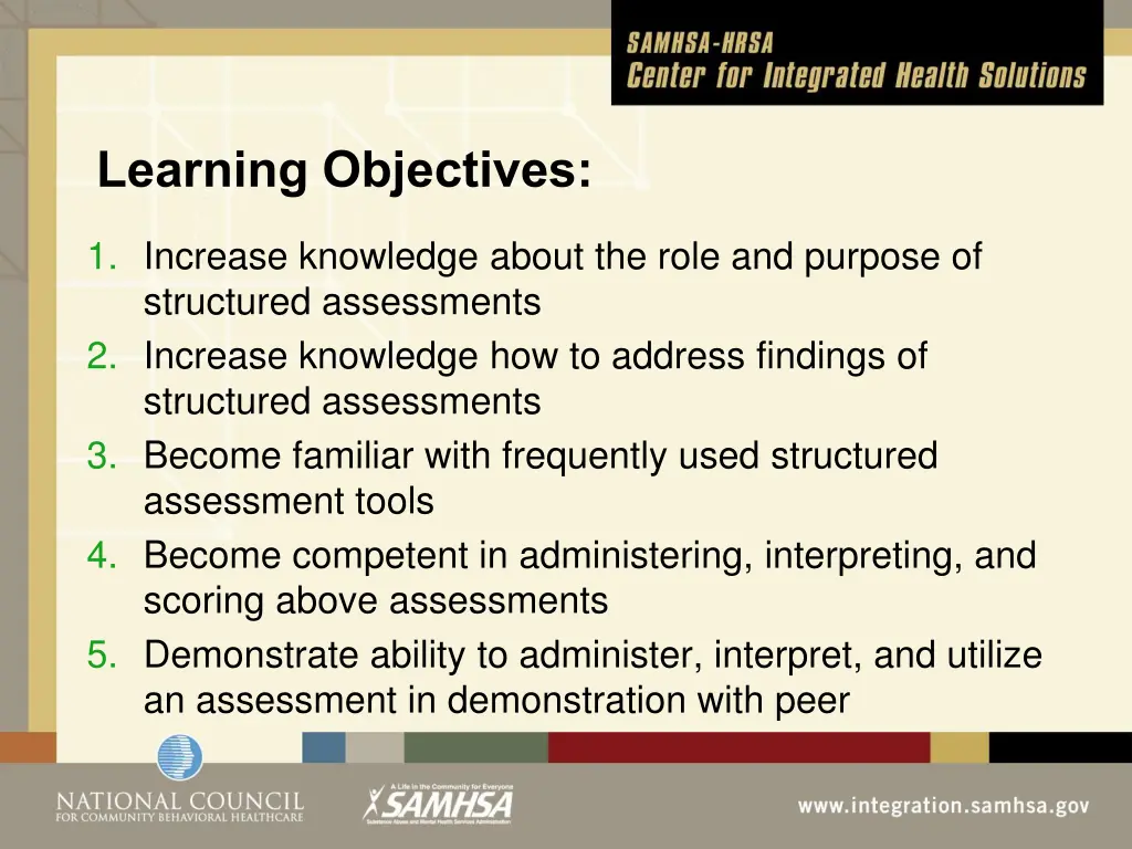 learning objectives