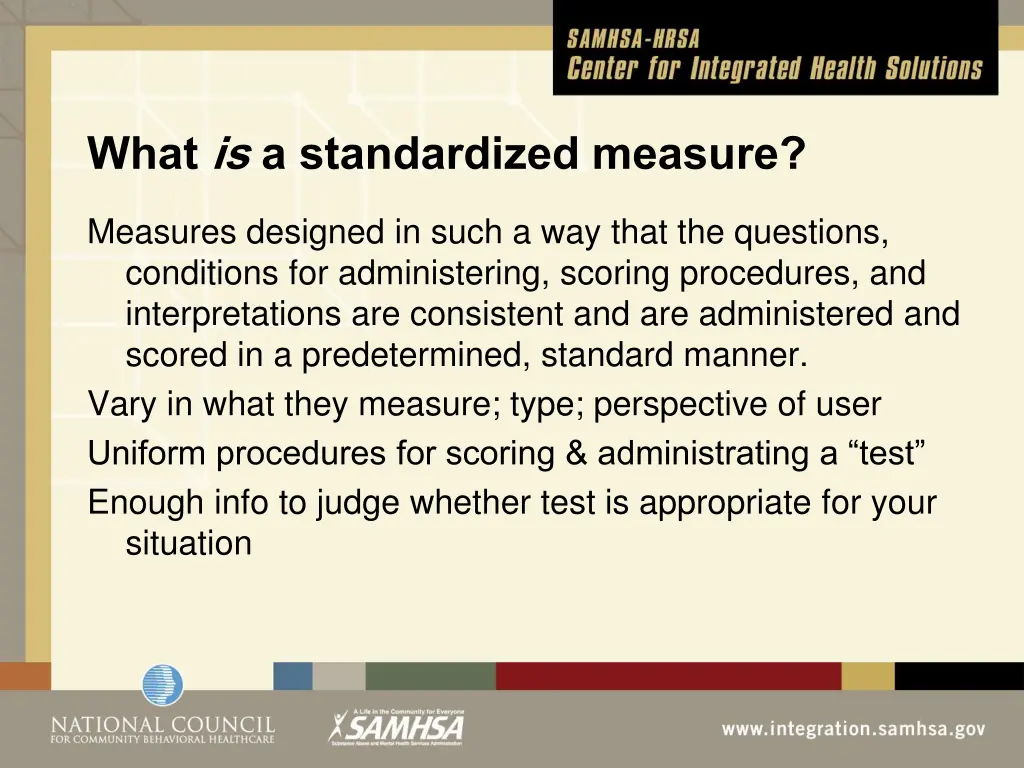 what is a standardized measure