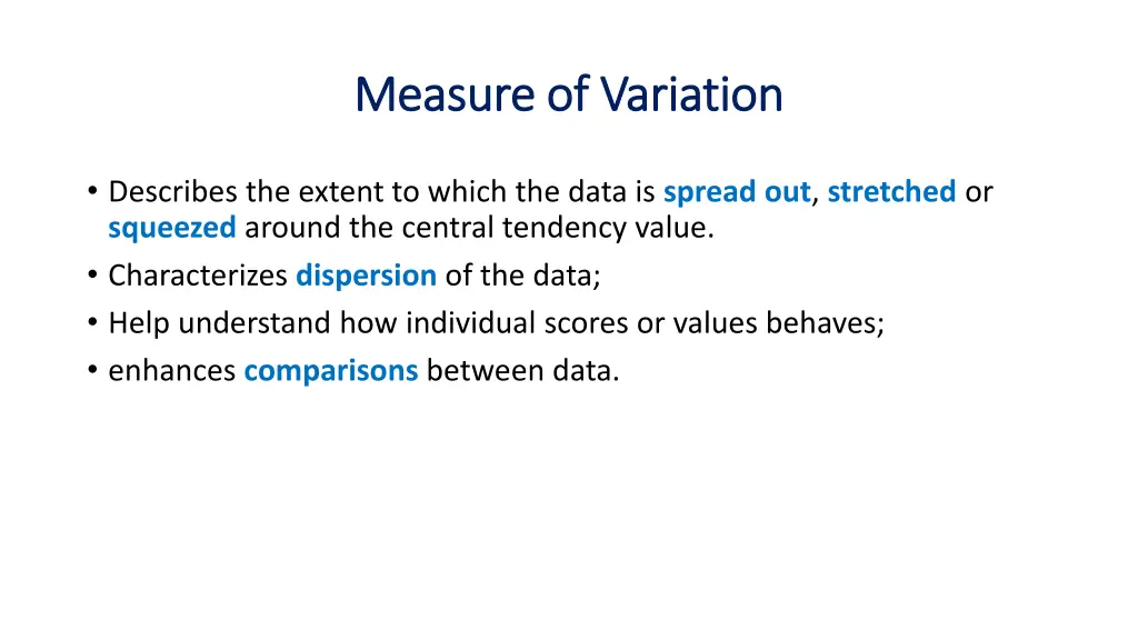 measure of variation measure of variation