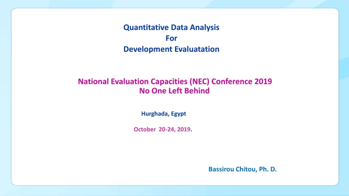 quantitative data analysis for development