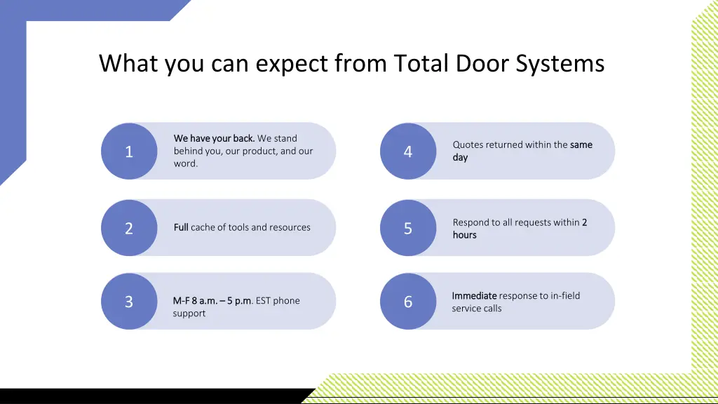 what you can expect from total door systems