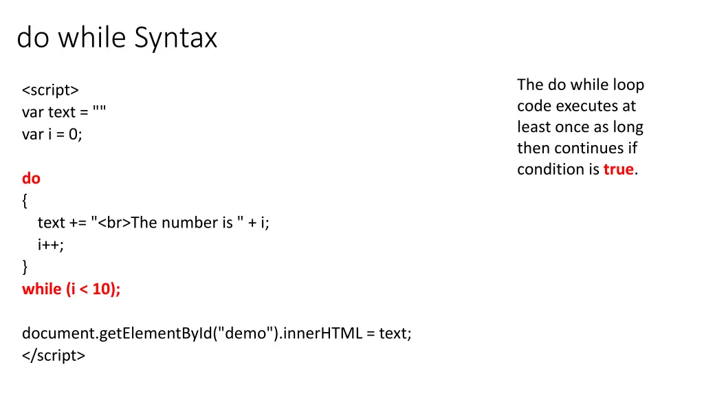 do while syntax 1