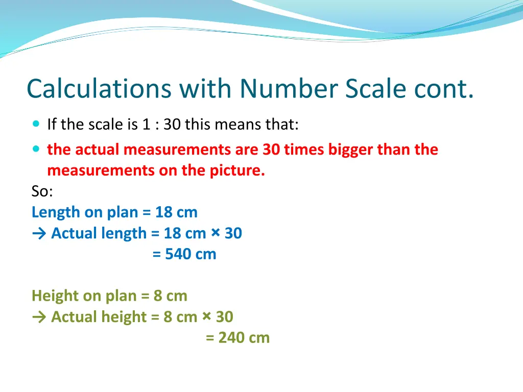 calculations with number scale cont 1