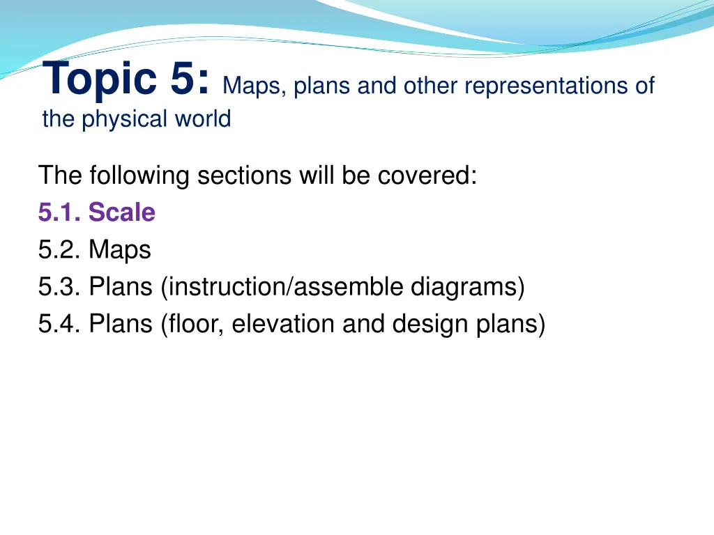 topic 5 maps plans and other representations 1