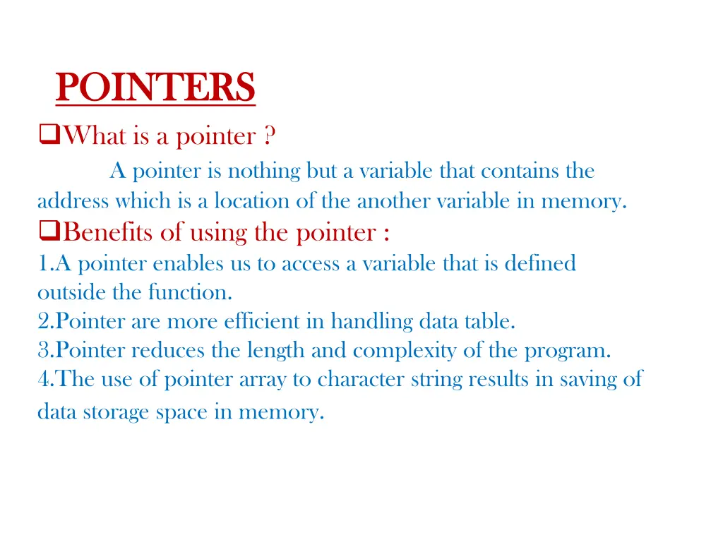 pointers pointers what is a pointer a pointer