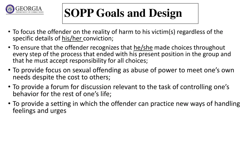 sopp goals and design 1