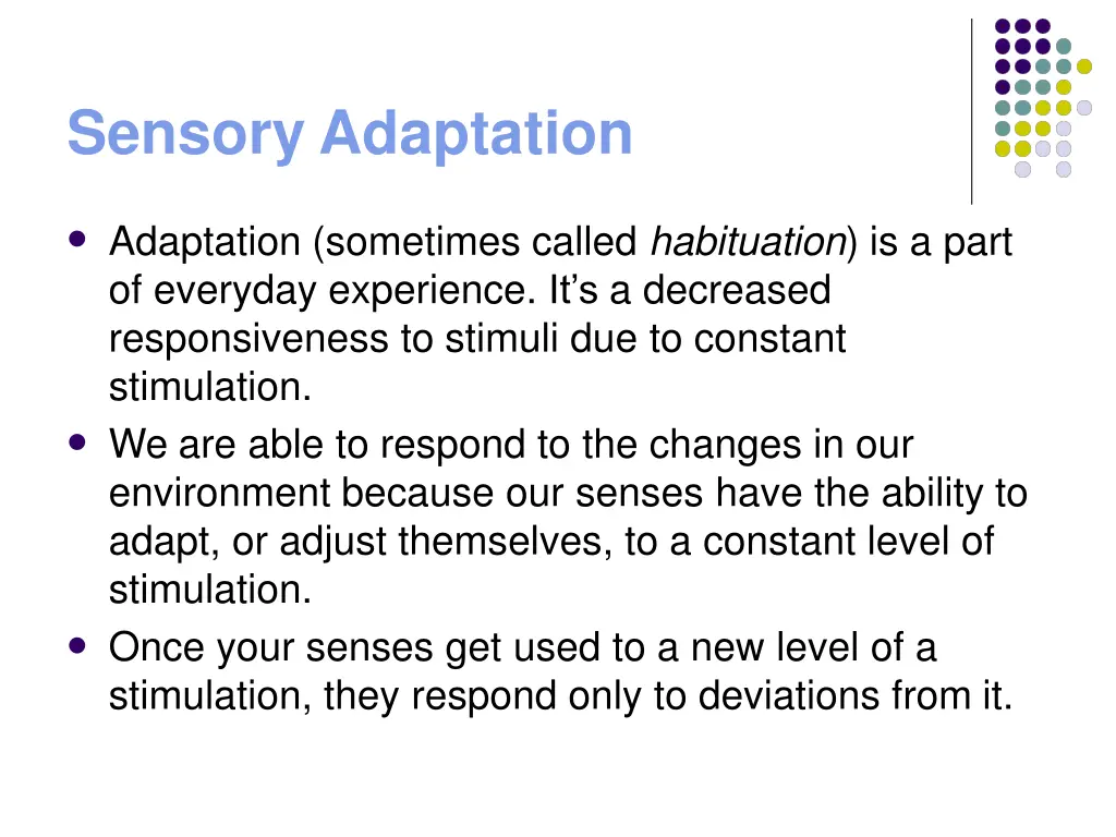 sensory adaptation