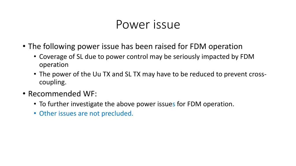 power issue