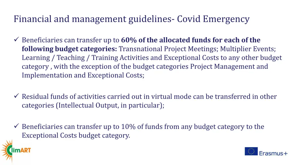 financial and management guidelines covid 2