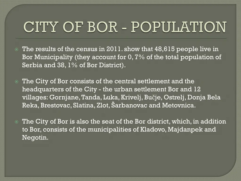 the results of the census in 2011 show that