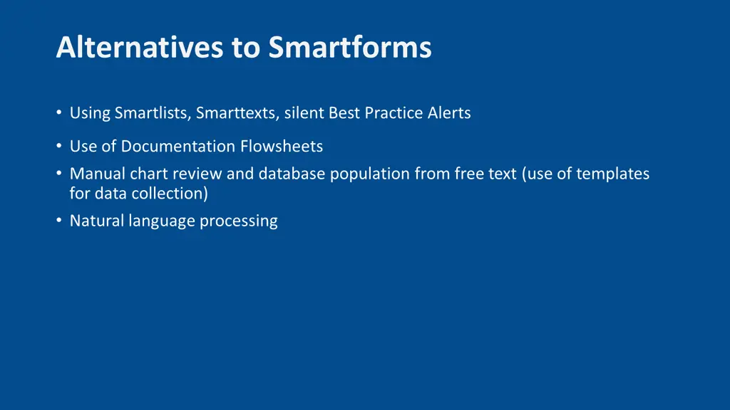 alternatives to smartforms