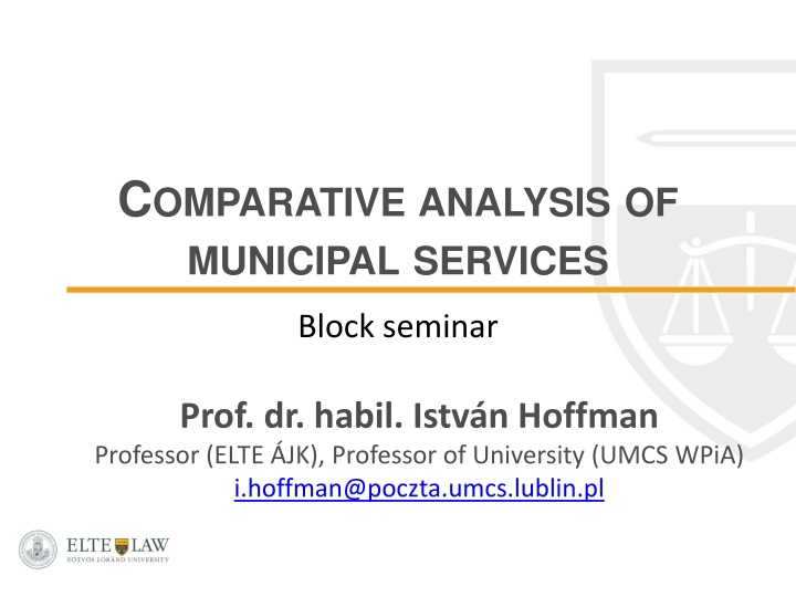 c omparative analysis of municipal services