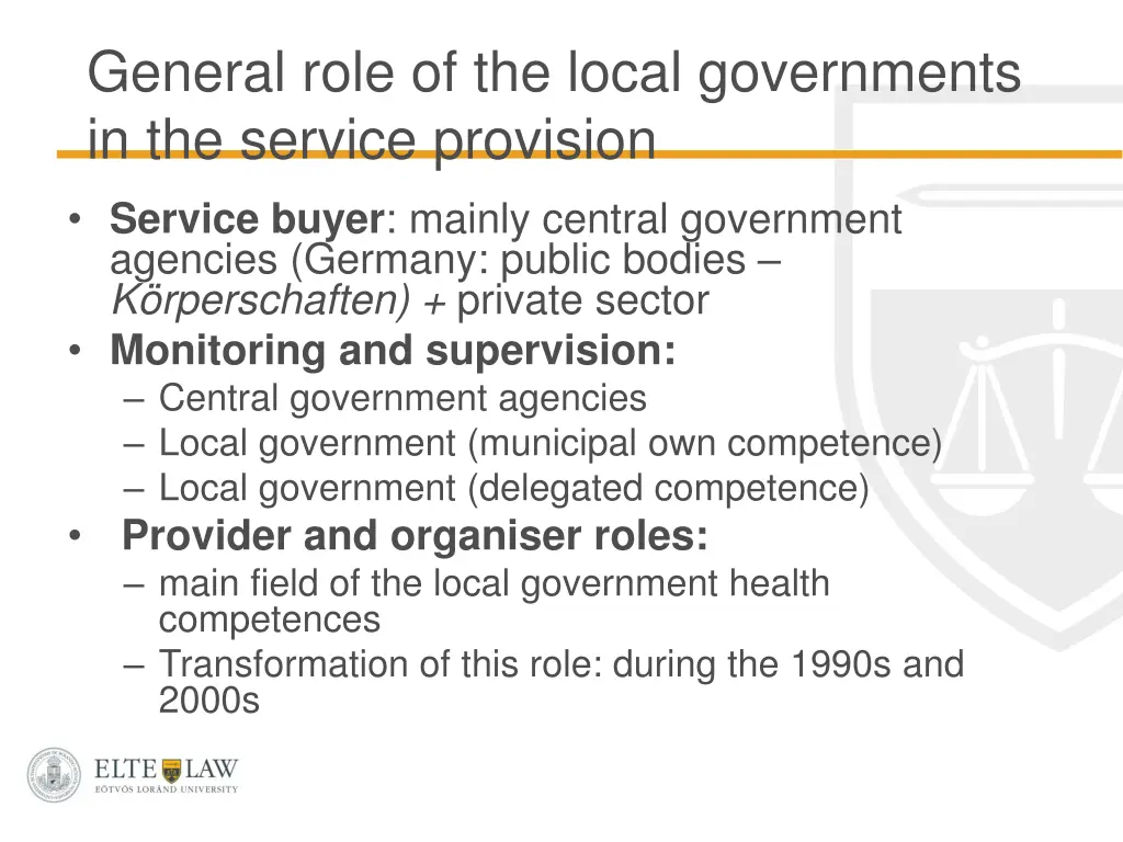 general role of the local governments