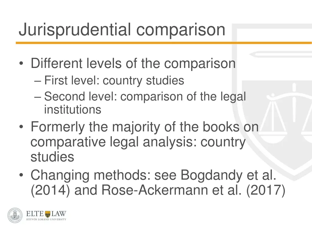 jurisprudential comparison