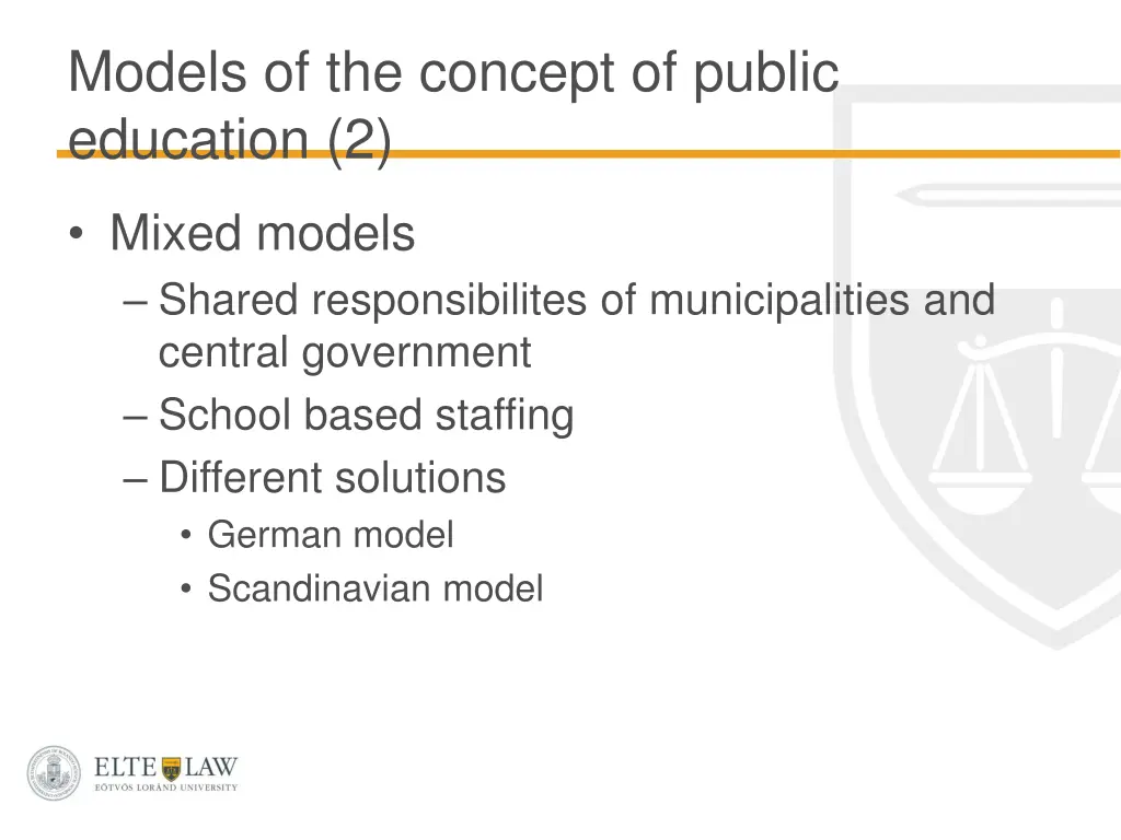 models of the concept of public education 2