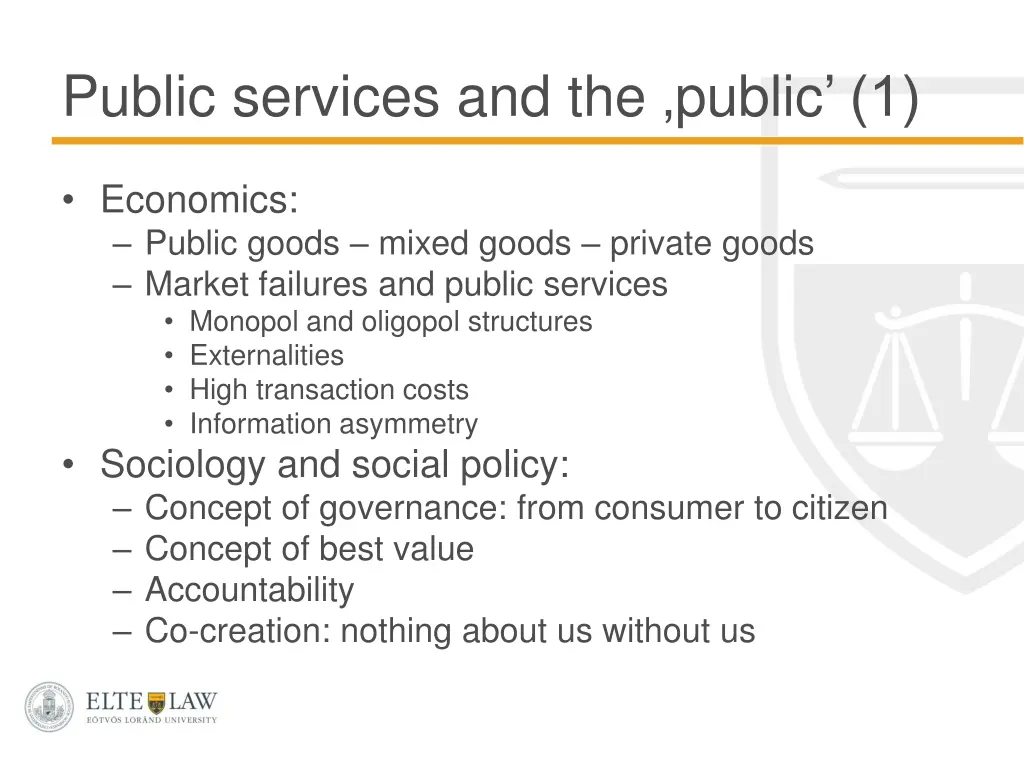 public services and the public 1