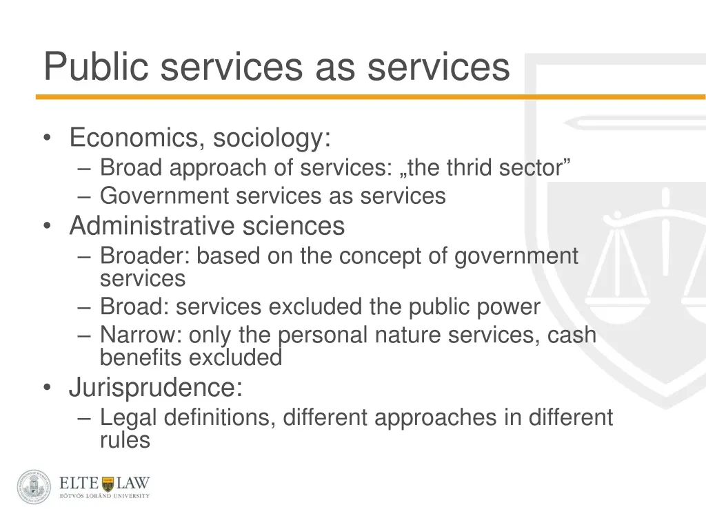 public services as services