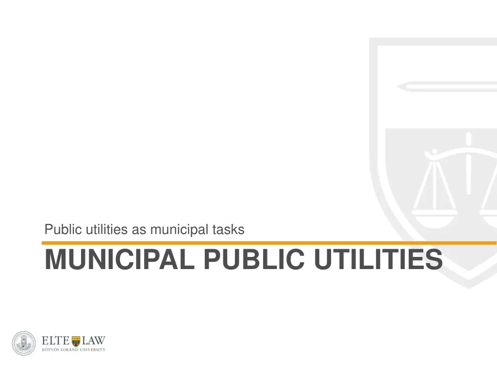 public utilities as municipal tasks