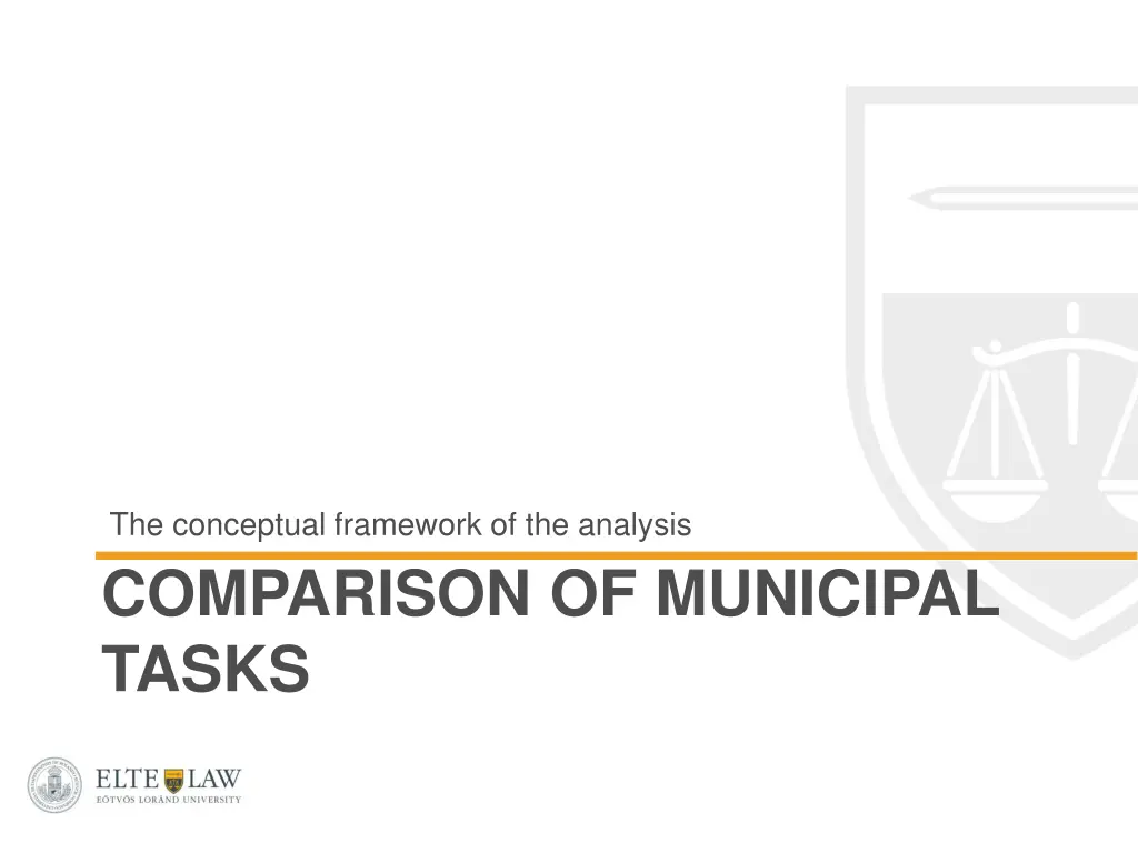 the conceptual framework of the analysis