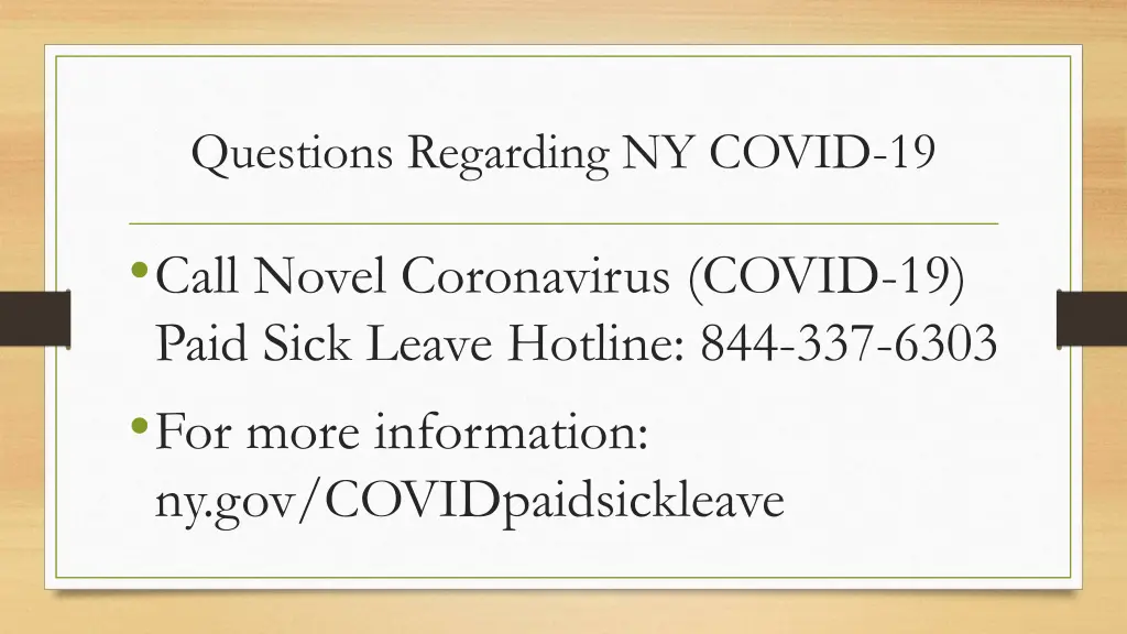 questions regarding ny covid 19