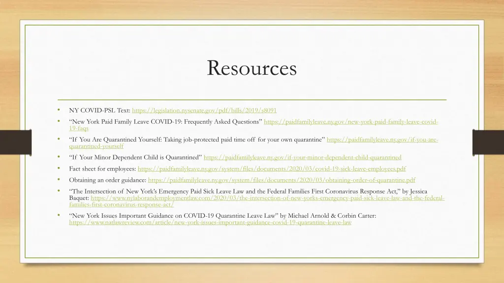 resources