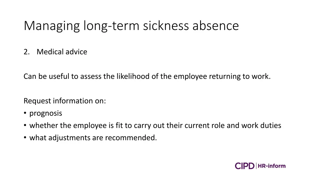 managing long term sickness absence 2