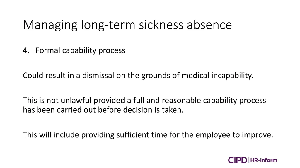 managing long term sickness absence 7