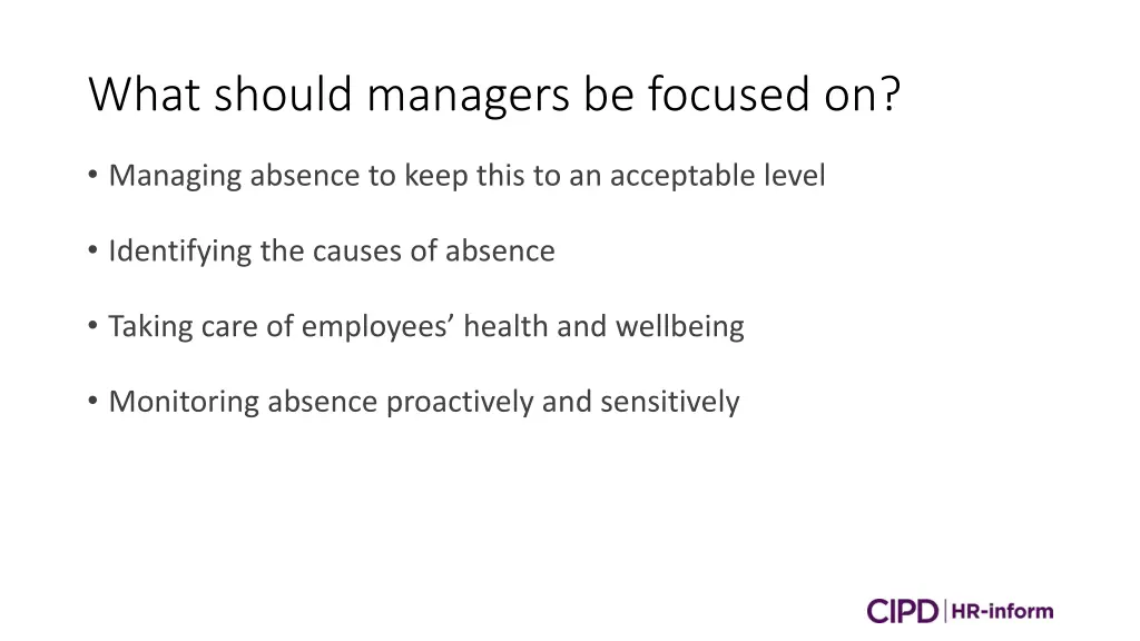 what should managers be focused on