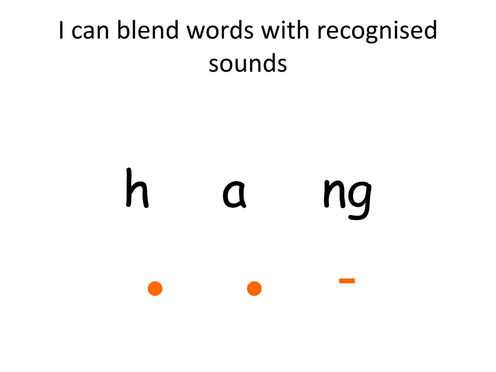 i can blend words with recognised sounds 1