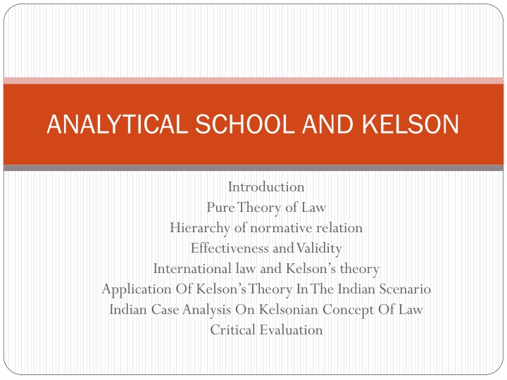 analytical school and kelson