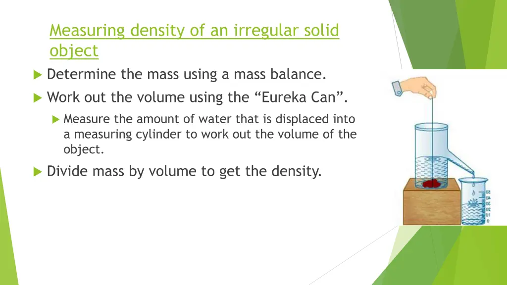 measuring density of an irregular solid object