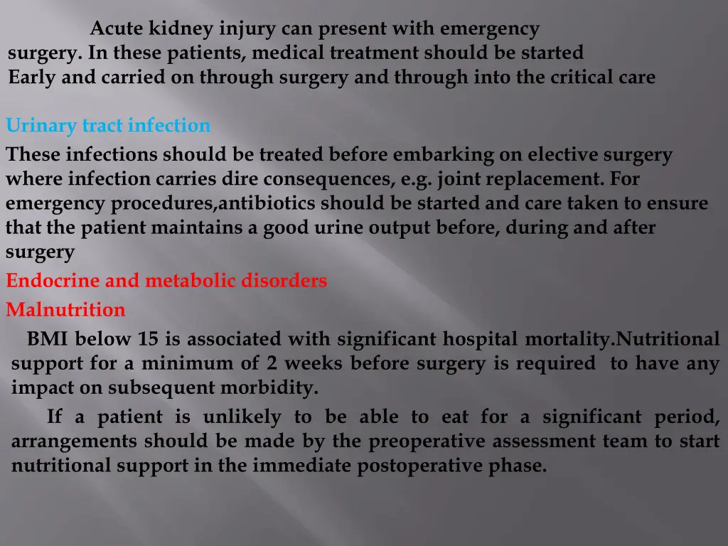 acute kidney injury can present with emergency