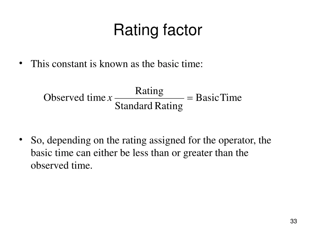 rating factor 1