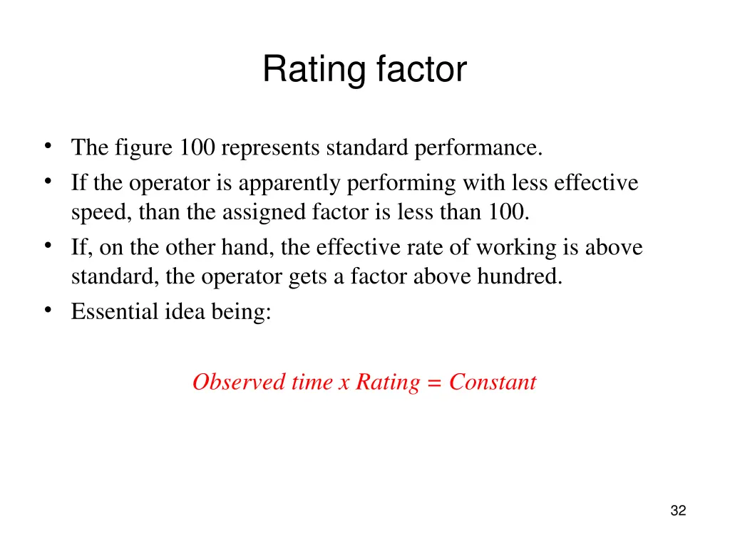 rating factor