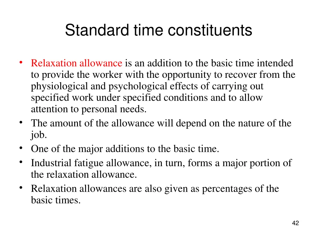 standard time constituents 2