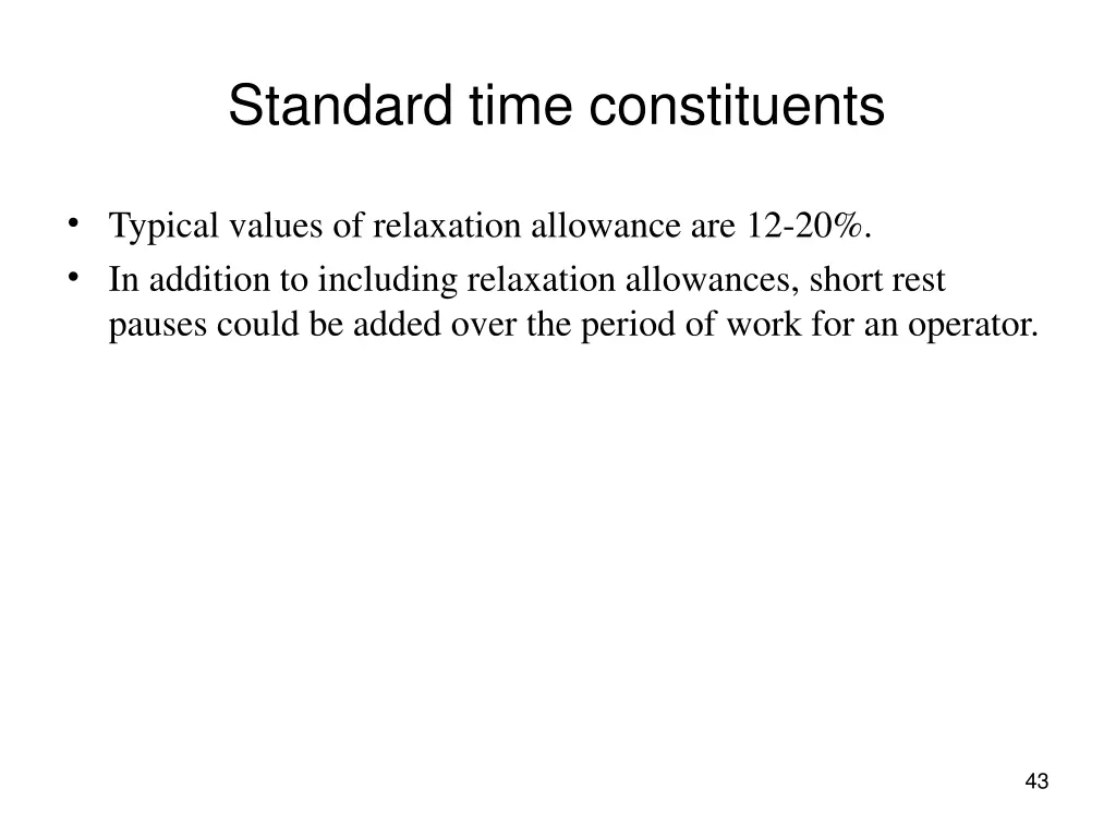 standard time constituents 3