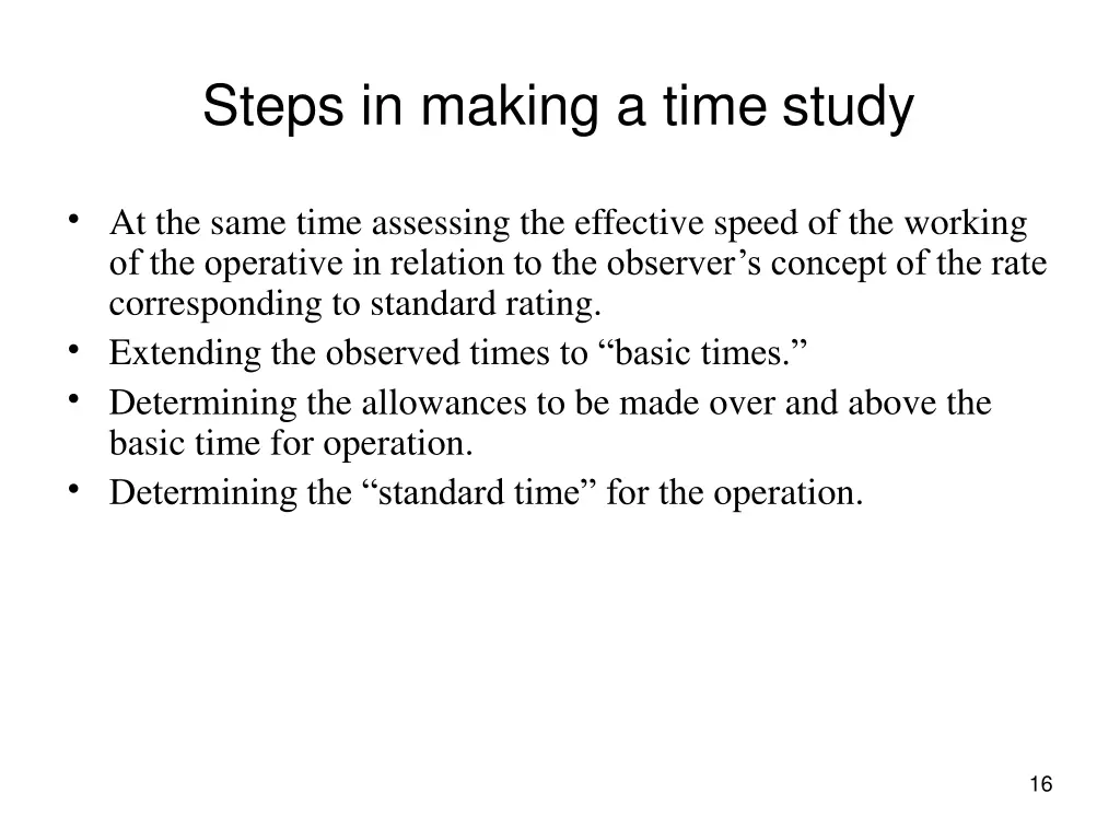 steps in making a time study 1