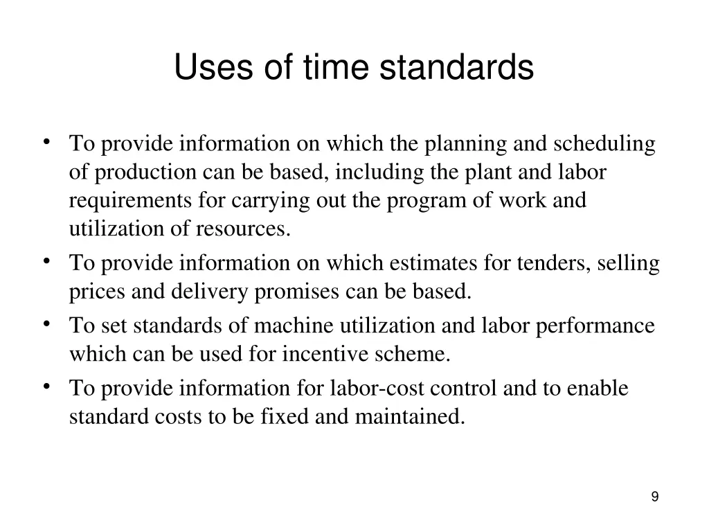 uses of time standards