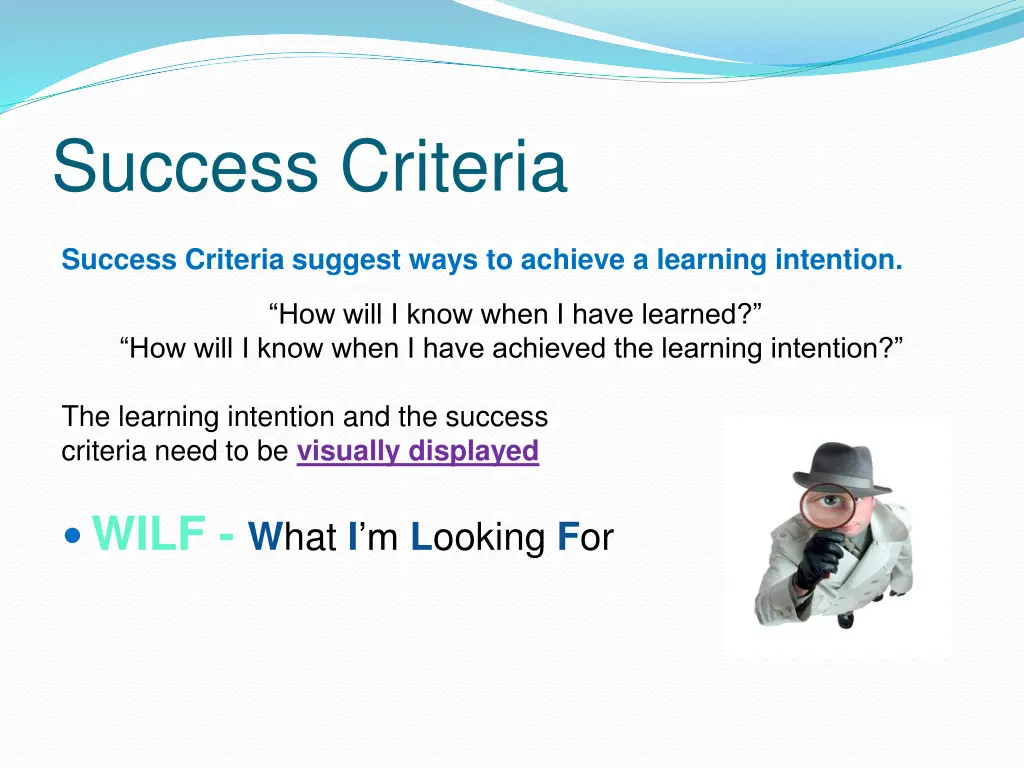 success criteria